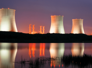 Nuclear power plant cooling towers