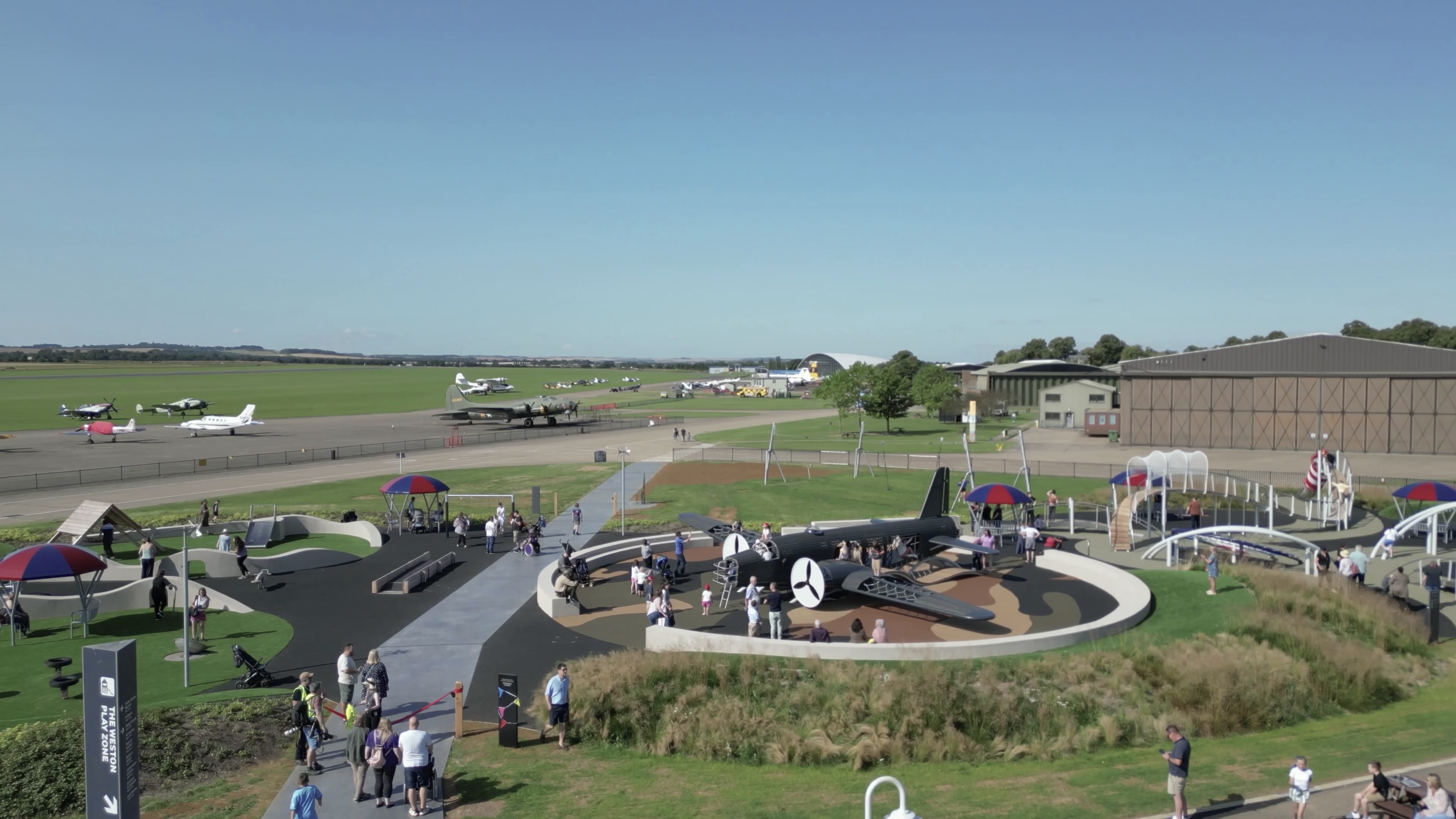 Aerial view of IWM Duxford