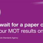Don't wait for a paper copy - view your MOT results online landscape graphic