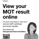 View your MOT online black & white poster