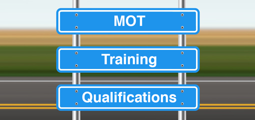 MOT training road sign