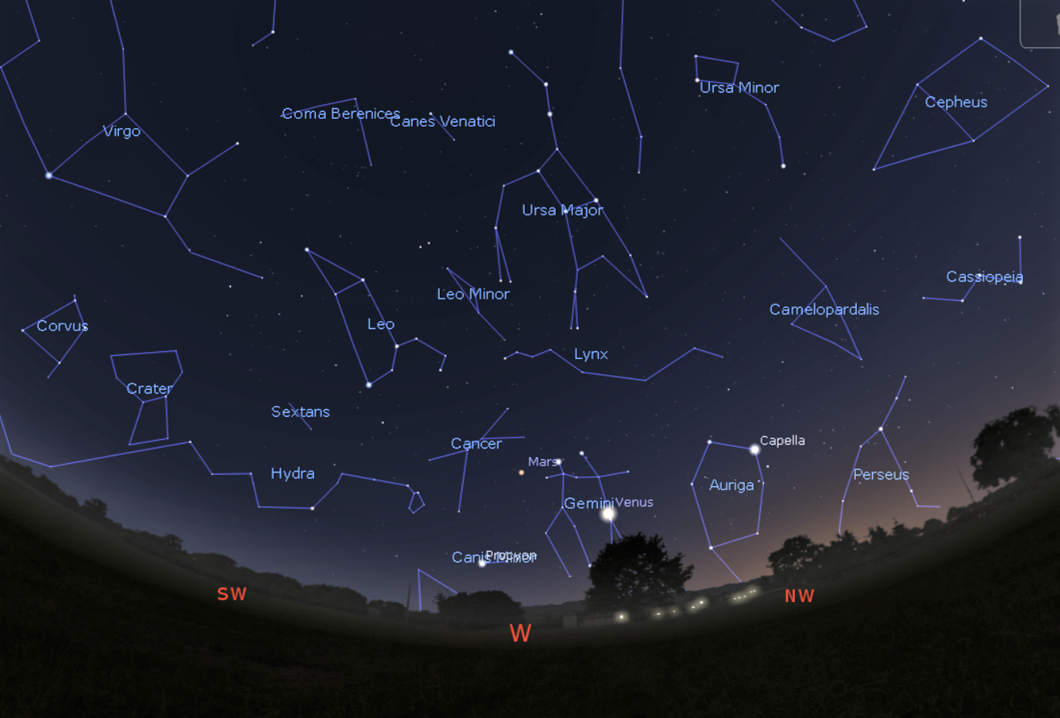 The night sky in May