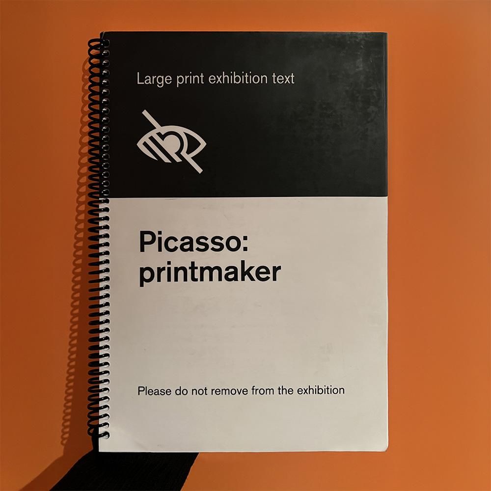 Soft cover ring-bound book on an orange background.  