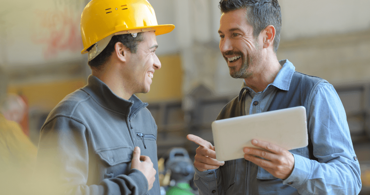 Image on ECITB training levy page showing workers in industry