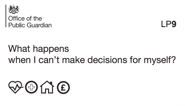 A letter from OPG, the title reads "What happens when I can't make decisions for myself?"