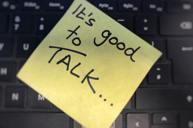 its good to talk post it note