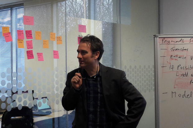 Gary Tucker talking in a meeting