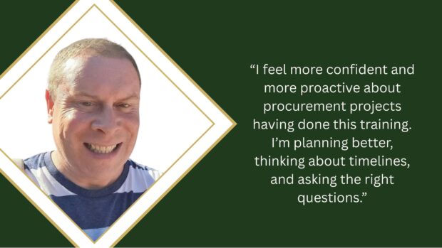 Visual with image of Anthony Degnan, Finance Manager at Ad Astra Academy Trust