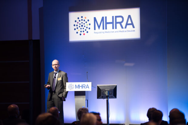 Inspector presneting at the MHRA Symposium