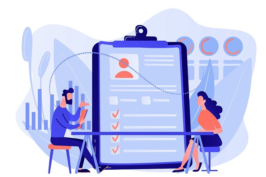 two people studying fund applications