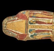 Cartonnage coffin, mummiform.