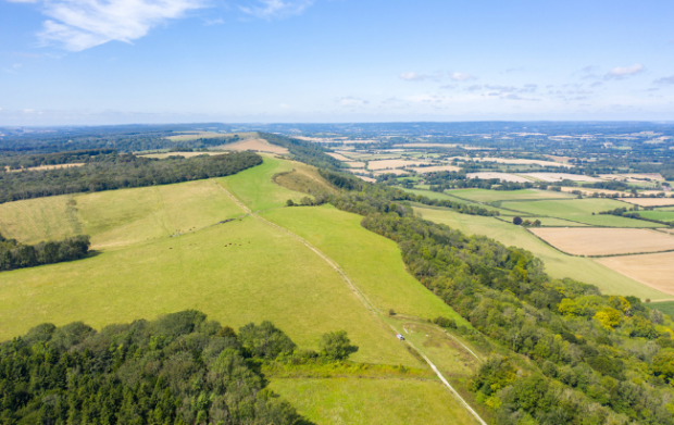 Aerial view of countryside