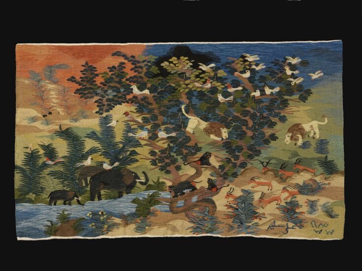 Animals by the watering hole top image