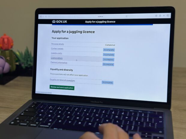 A computer browser window showing the new design of the task list pattern.