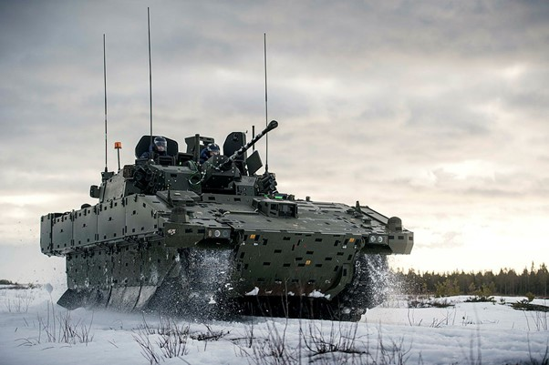 A large war tank