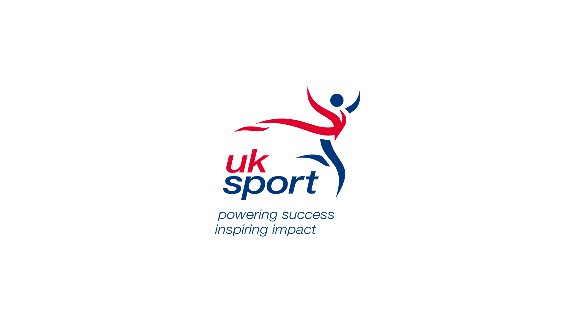 UK Sport logo, with strapline underneath reading, powering success, inspiring impact.