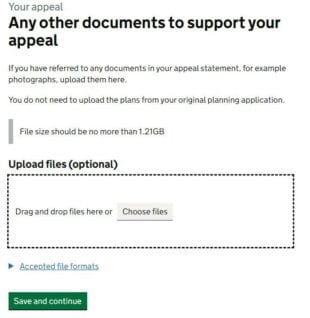 Multiple file upload screen