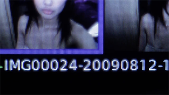 Image of a girl on a webcam