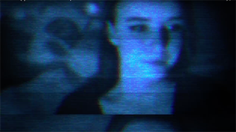 Woman on a computer screen