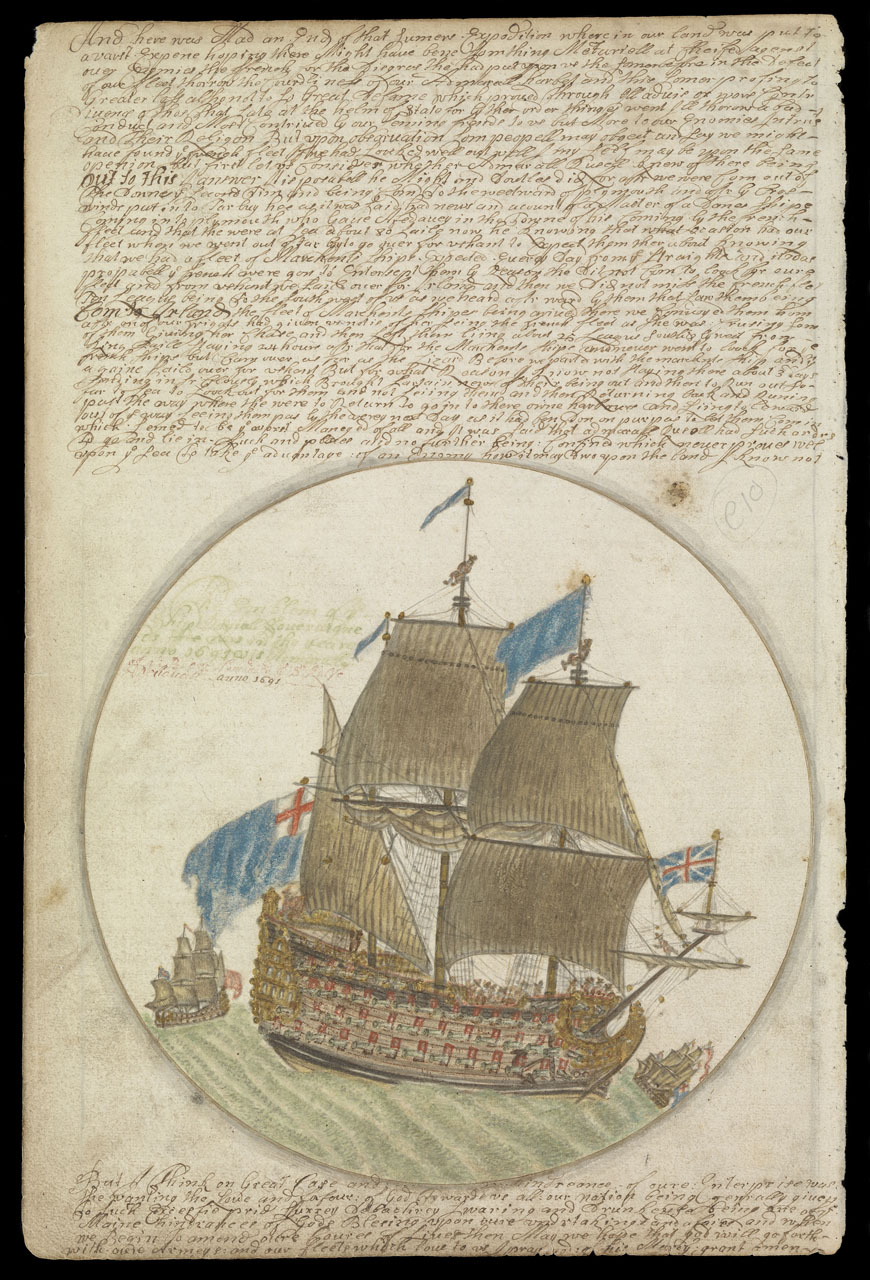 An image showing 'Barlow's Journal,  his life at sea in East and West Indiamen 1695-1703 (JOD/4) - Page 121'
