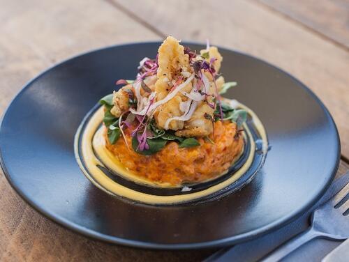 A photo of a dish at Barge East