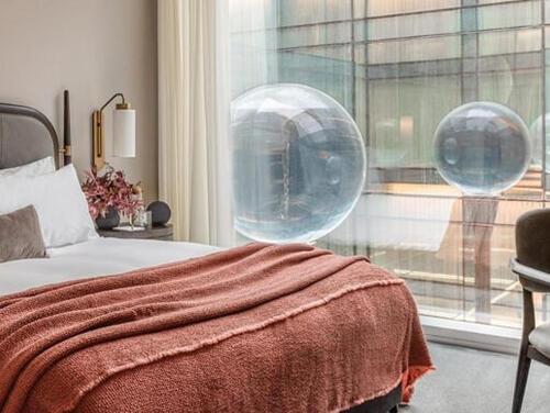 Luxury hotel room at The Stratford