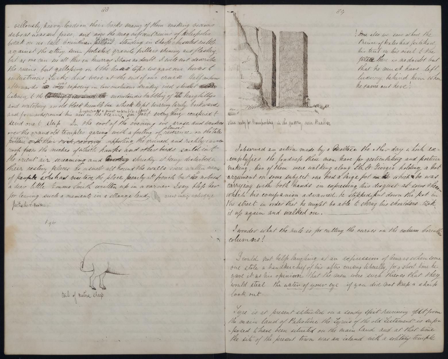 An image showing 'JOD/25; Commander Roland Money Sperling, Rough Notes by Lt Rowland M Sperling, HMS MARLBOROUGH, 1862. 1862'
