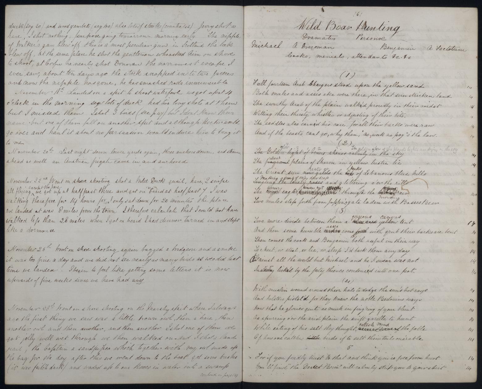 An image showing 'JOD/25; Commander Roland Money Sperling, Rough Notes by Lt Rowland M Sperling, HMS MARLBOROUGH, 1862. 1862'