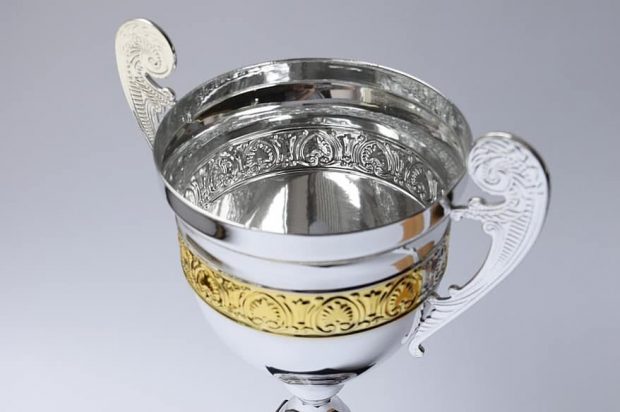 Image shows a silver trophy