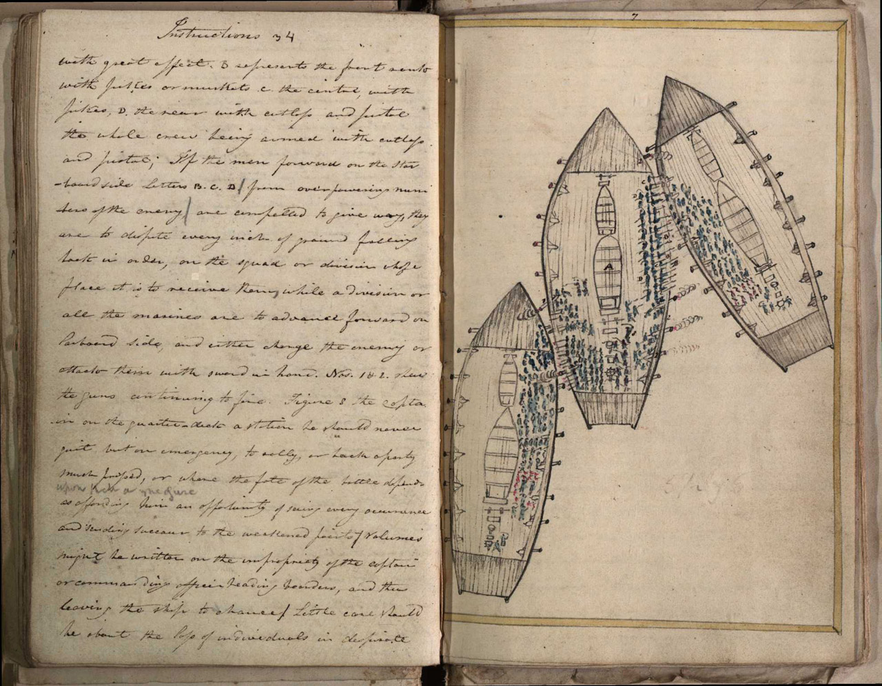 An image showing 'JOD/48; Journal of Lt William Pringle Green, HMS Conqueror chasing the French fleet 1805-1808 (scans are from NMM Library team)'