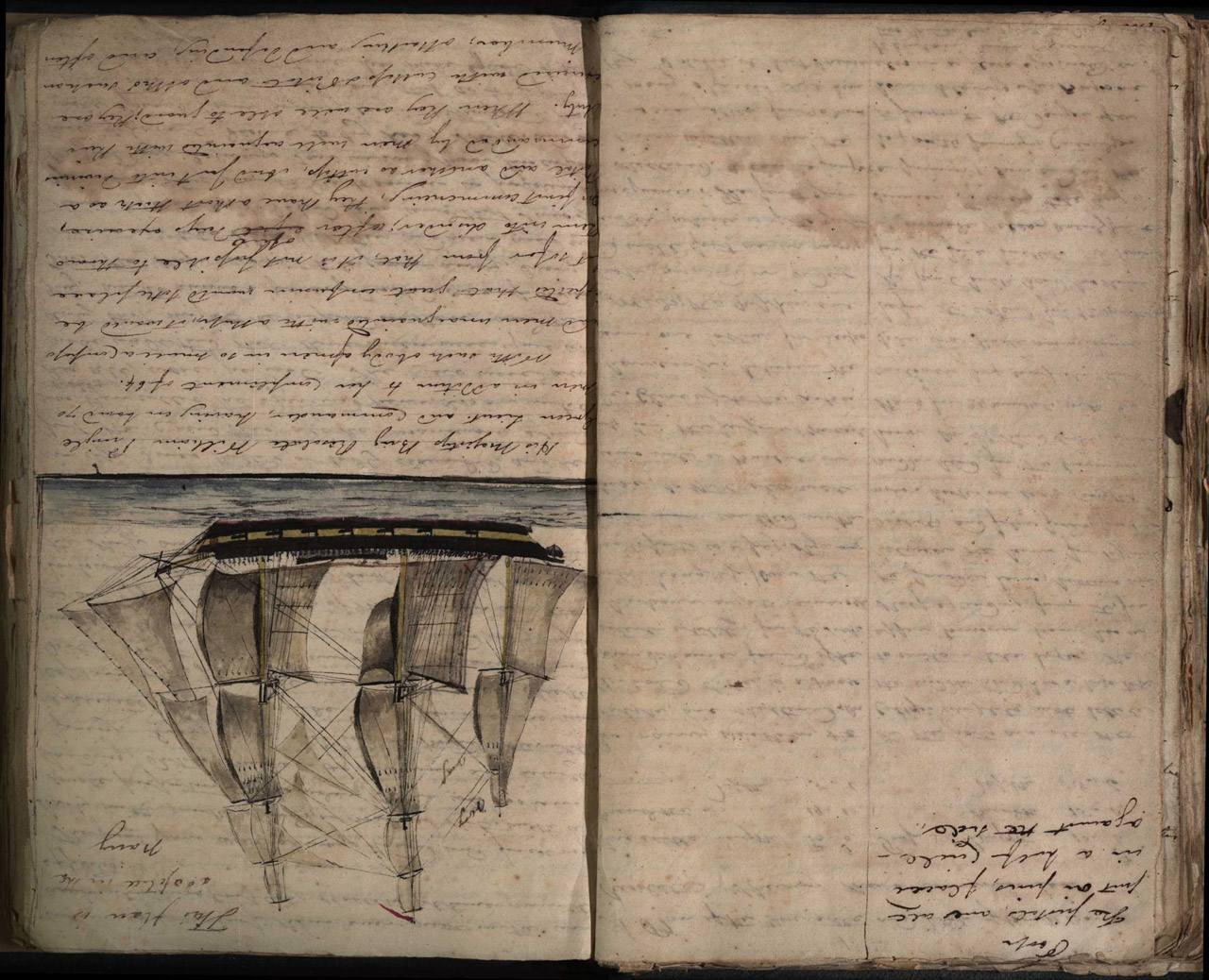 An image showing 'JOD/48; Journal of Lt William Pringle Green, HMS Conqueror chasing the French fleet 1805-1808 (scans are from NMM Library team)'
