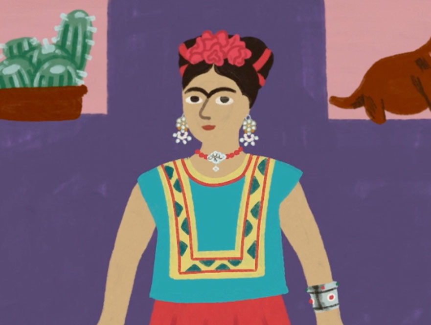 An illustration of artist Frida Kahlo