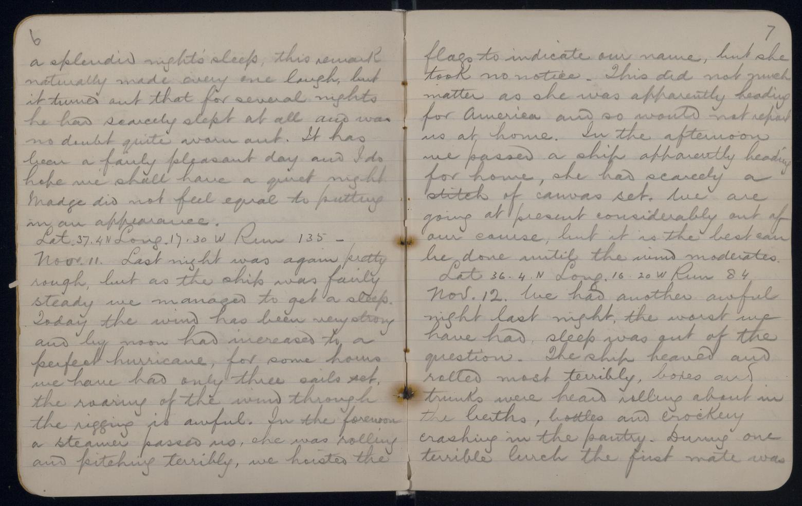 An image showing 'JOD/78; Diary of Mrs Margaret Colquhoun Macgillivray on a voyage on the TORRENS Clipper, London to Adelaide 1893. 1893'