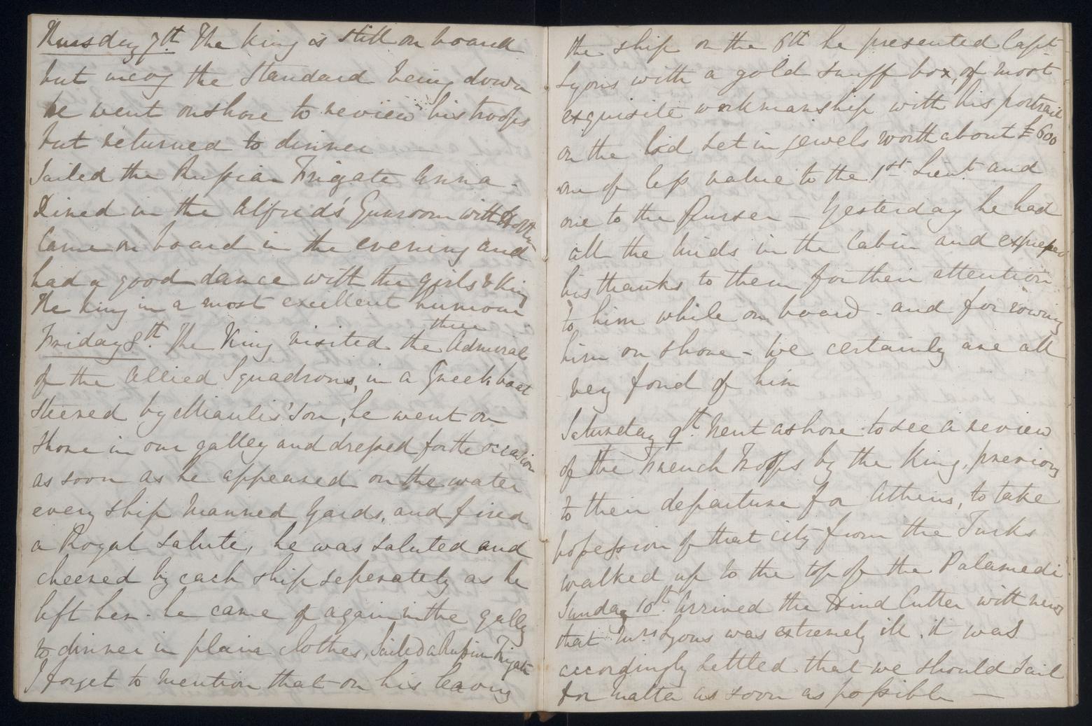 An image showing 'JOD/86; Captain James Fitzjames, Diary of Mid James Fitzjames HMS MADAGASCAR and HMS ST VINCENT, his return home and posting to the WINCHESTER, February 1833 - October 1834. 1833-02-01 - 1834-10-31'
