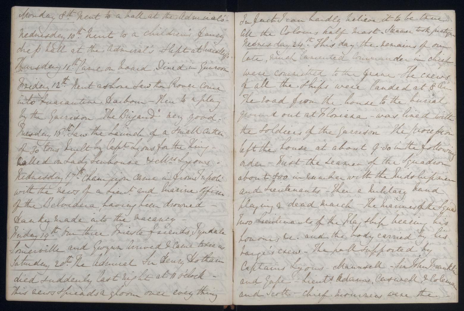 An image showing 'JOD/86; Captain James Fitzjames, Diary of Mid James Fitzjames HMS MADAGASCAR and HMS ST VINCENT, his return home and posting to the WINCHESTER, February 1833 - October 1834. 1833-02-01 - 1834-10-31'