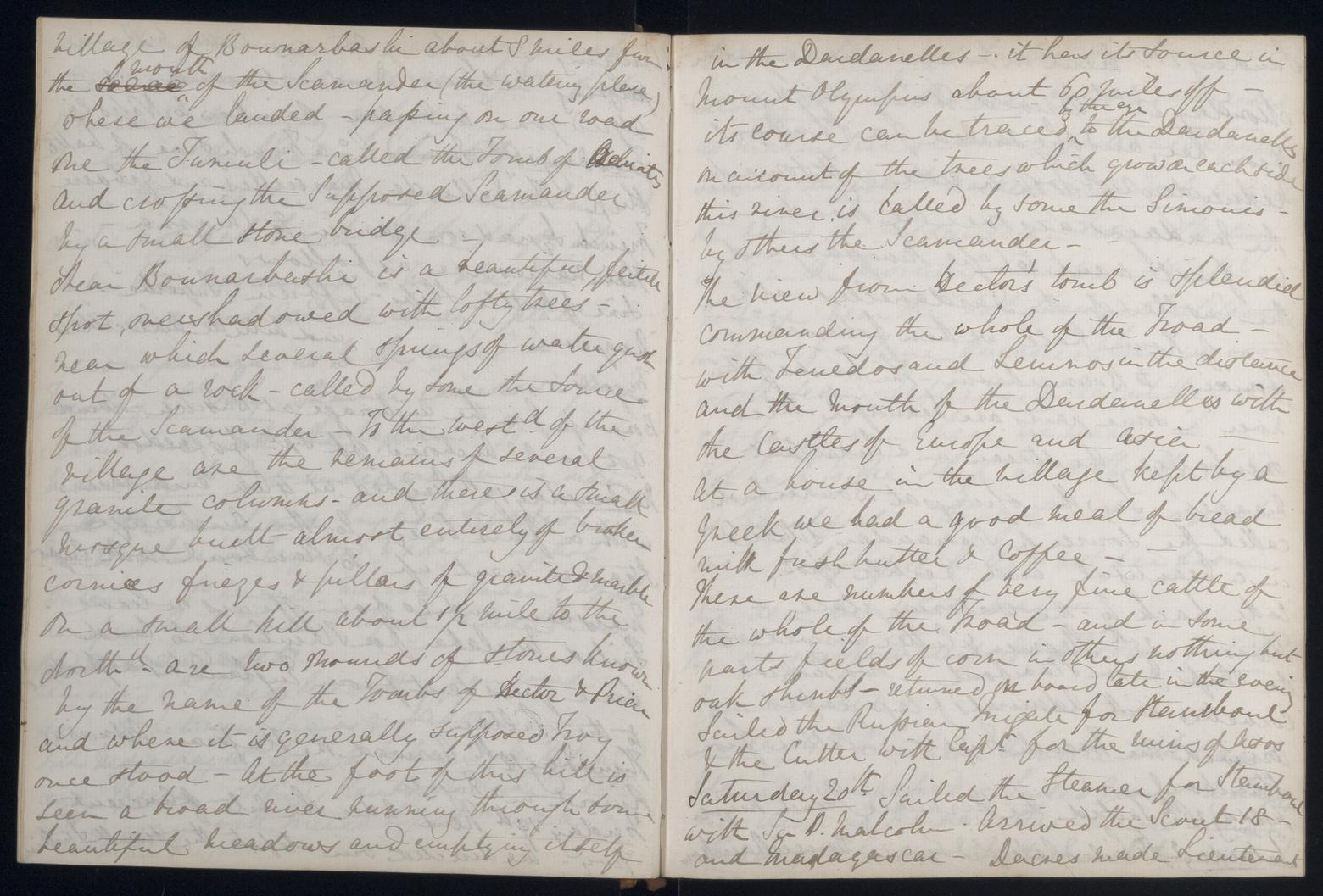 An image showing 'JOD/86; Captain James Fitzjames, Diary of Mid James Fitzjames HMS MADAGASCAR and HMS ST VINCENT, his return home and posting to the WINCHESTER, February 1833 - October 1834. 1833-02-01 - 1834-10-31'