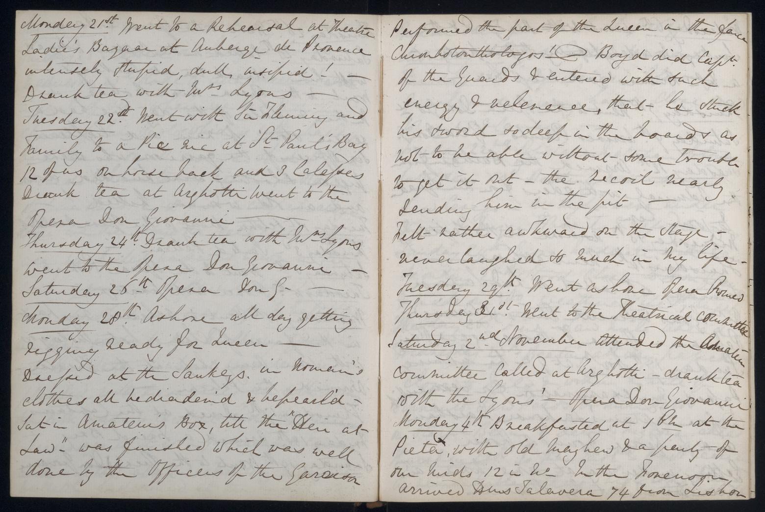 An image showing 'JOD/86; Captain James Fitzjames, Diary of Mid James Fitzjames HMS MADAGASCAR and HMS ST VINCENT, his return home and posting to the WINCHESTER, February 1833 - October 1834. 1833-02-01 - 1834-10-31'