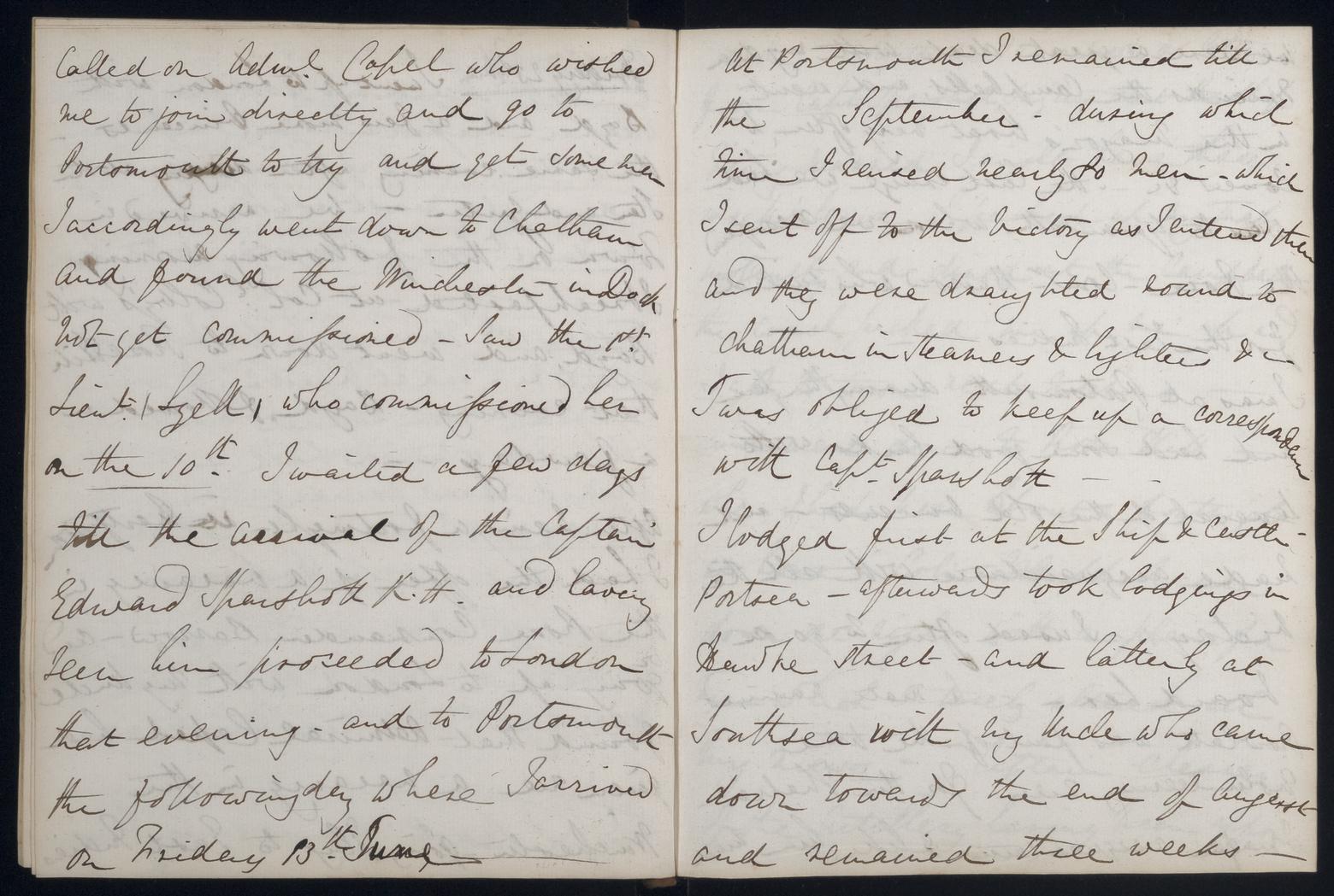 An image showing 'JOD/86; Captain James Fitzjames, Diary of Mid James Fitzjames HMS MADAGASCAR and HMS ST VINCENT, his return home and posting to the WINCHESTER, February 1833 - October 1834. 1833-02-01 - 1834-10-31'