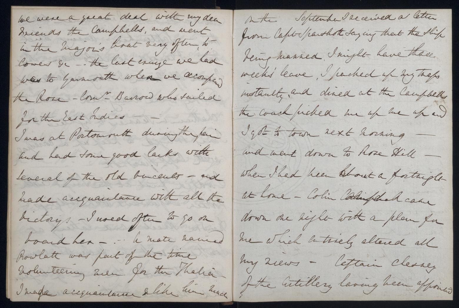An image showing 'JOD/86; Captain James Fitzjames, Diary of Mid James Fitzjames HMS MADAGASCAR and HMS ST VINCENT, his return home and posting to the WINCHESTER, February 1833 - October 1834. 1833-02-01 - 1834-10-31'