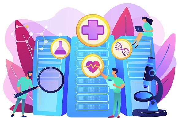 Illustration of healthcare professionals overseeing care plans
