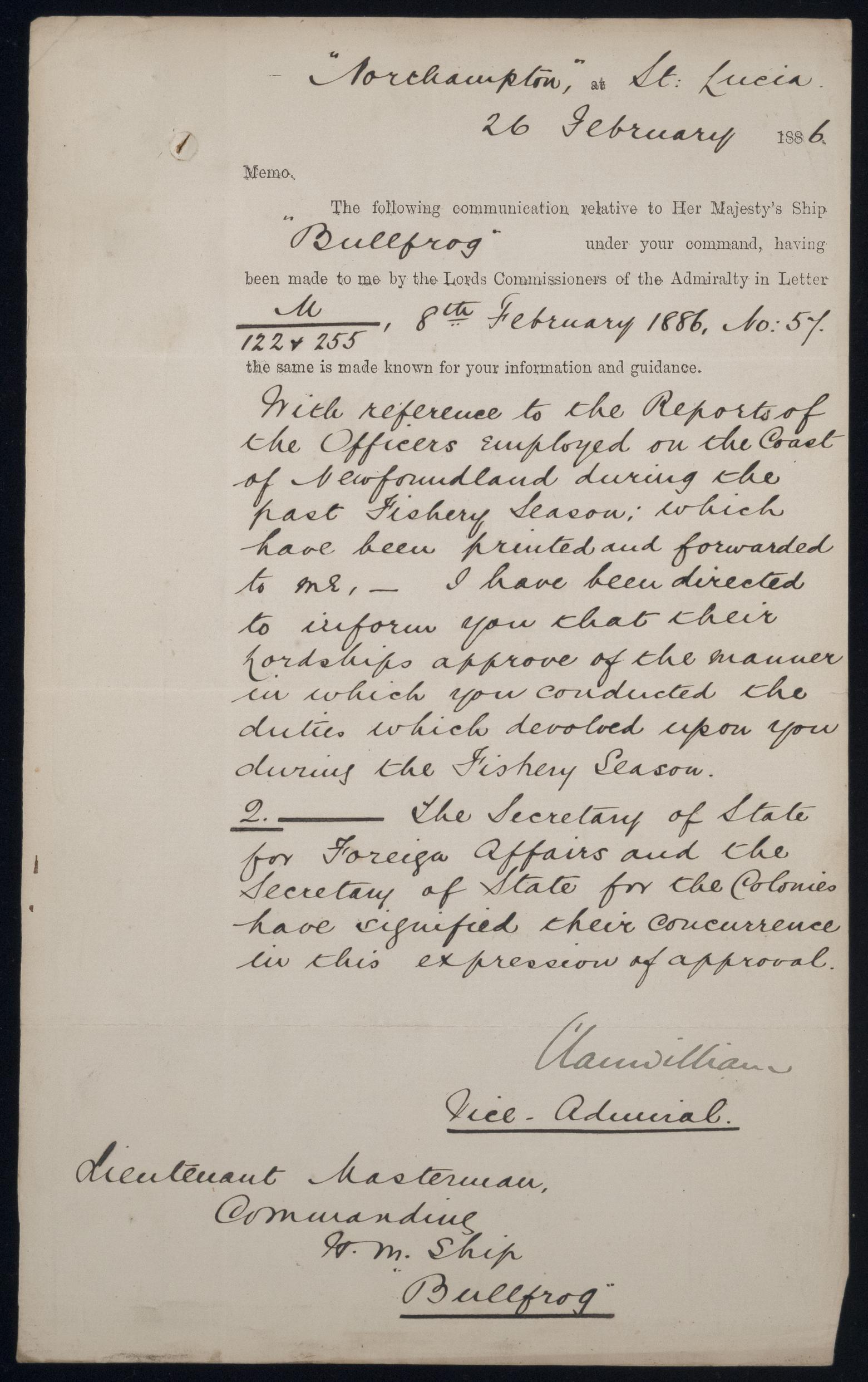 An image showing 'JOD/95; Journals and memoranda relating to Captain John Masterman, HMS IRON DUKE AND HMS BULLFROG, 1871-1888 1871-1888'