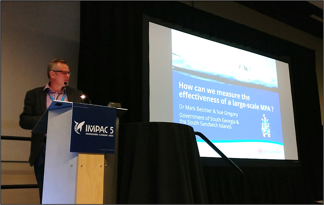 Dr Mark Belchier presenting on behalf of the Government of South Georgia & the South Sandwich Islands