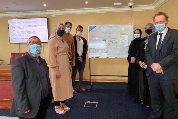 Group picture of people at landscape mapping of AMR research and surveillance event
