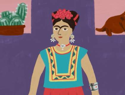 An illustration of artist Frida Kahlo