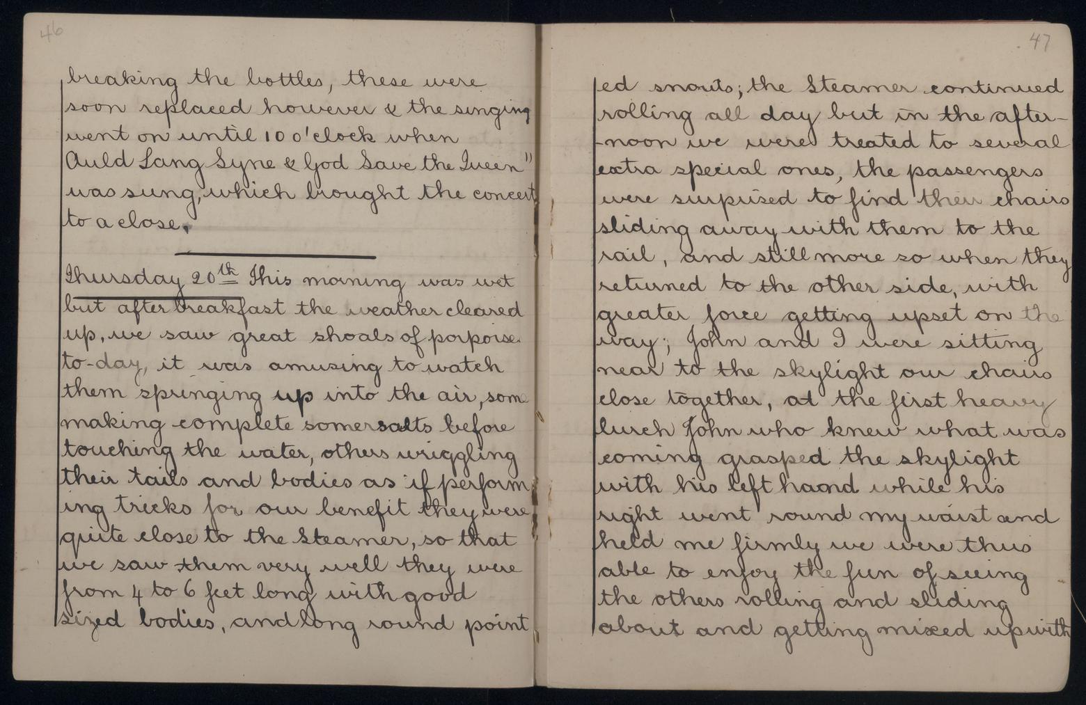 An image showing 'JOD/339; Diary of a voyage in the REWA by passenger Annie Elizabeth Paterson, London to Rangoon, 1892. 1892'