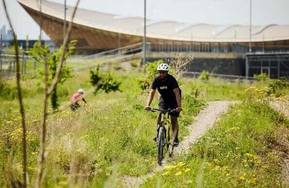 Outdoor biking next to Lee Valley Velo Park