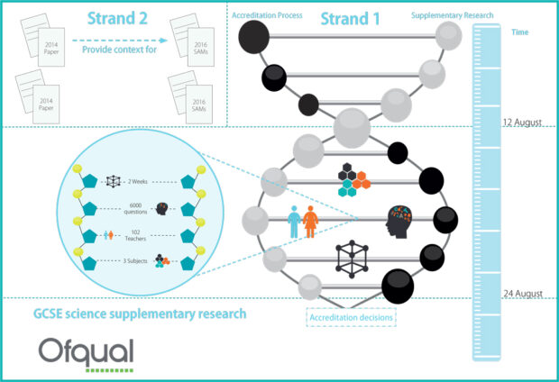 Image showing strands and timescales of GCSE supplementary research