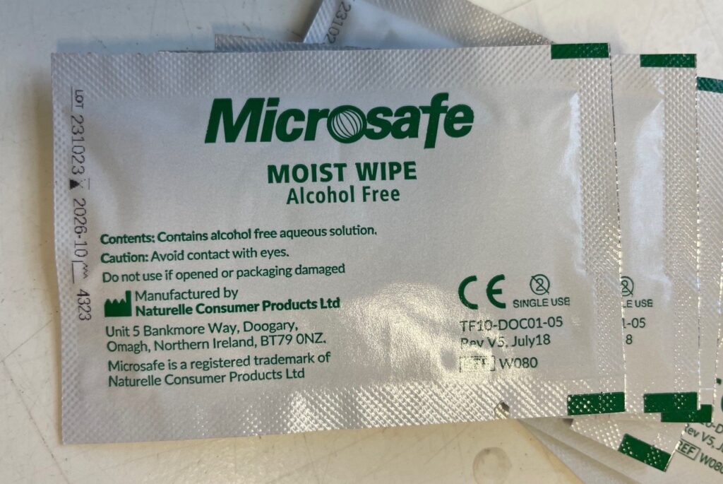 Microsafe Moist Wipe Alcohol Free