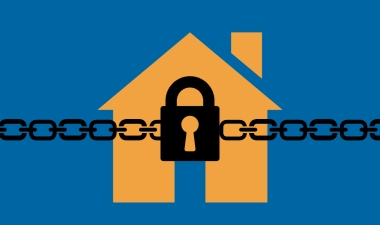 house with chain lock