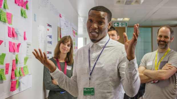 People participating in a government workshop.